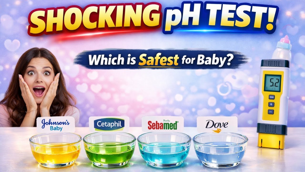 SHOCKING pH Test Results! Johnson’s vs Cetaphil vs Sebamed vs Dove – Which Is Safest for Baby? 😱