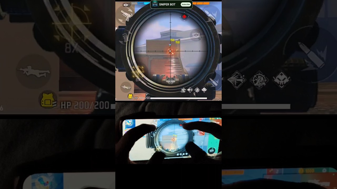 Double sniper handcam gameplay 📱|| Freefire handcam gameplay Day(9/100) 