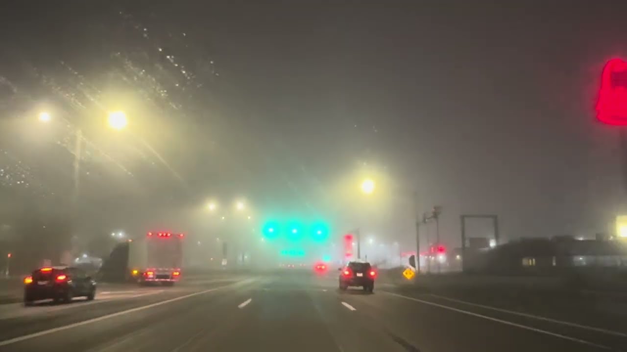 Driving in Heavy Fog at Night | Neblina En El Camino