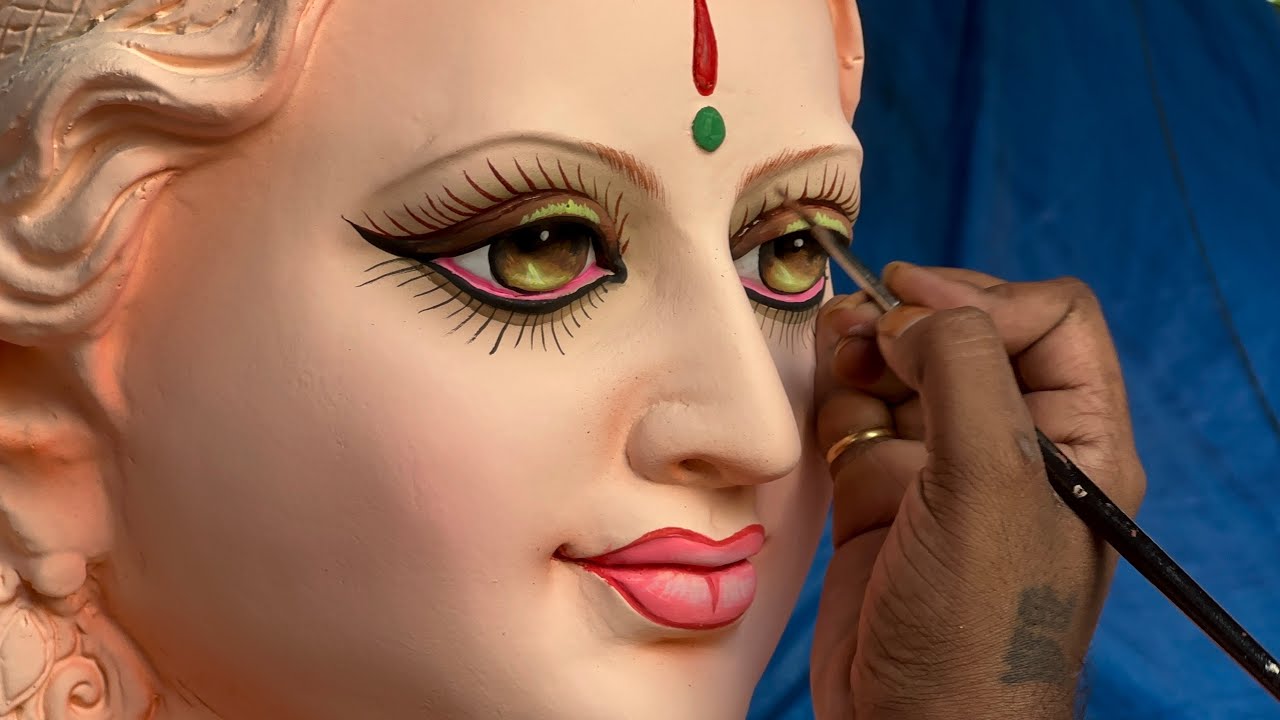 Durga Maa  Eyes Painting 👁️ 👁️  | Dhoolpet Durga Mata idols Making 2024 | Eyes Painting | Durga Puja
