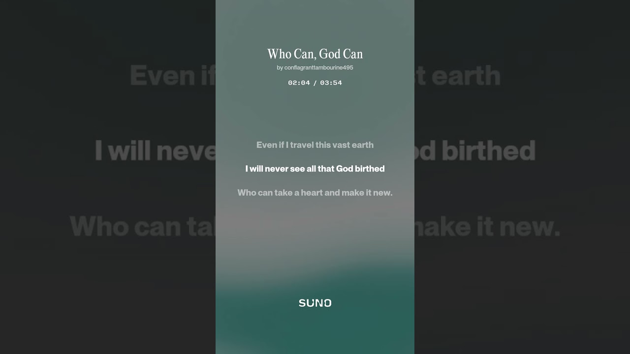 Who Can, God Can