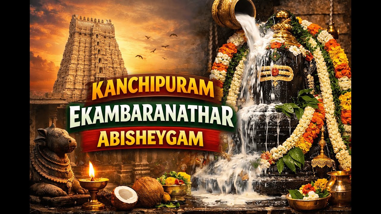 🔴LIVE காஞ்சிபுரம் பரஞ்சோதி அம்மன் கோவிலில் ஏகாம்பரநாதர் அபிசேகம்