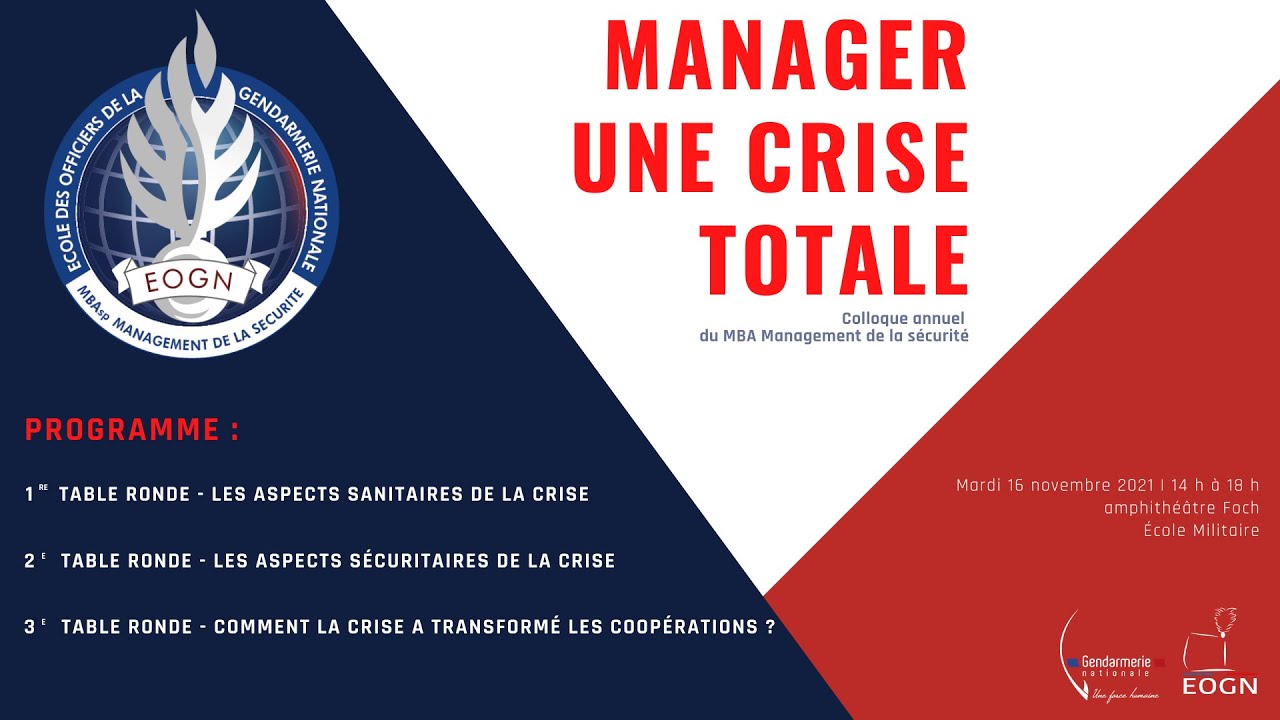 Table ronde 3 et conclusion du colloque MBA Manager une crise totale