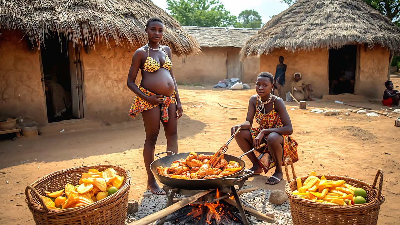 Only in Africa!!Meet Our Most Hardworking Young Mums#cooking Expensive Village Food For Lunch