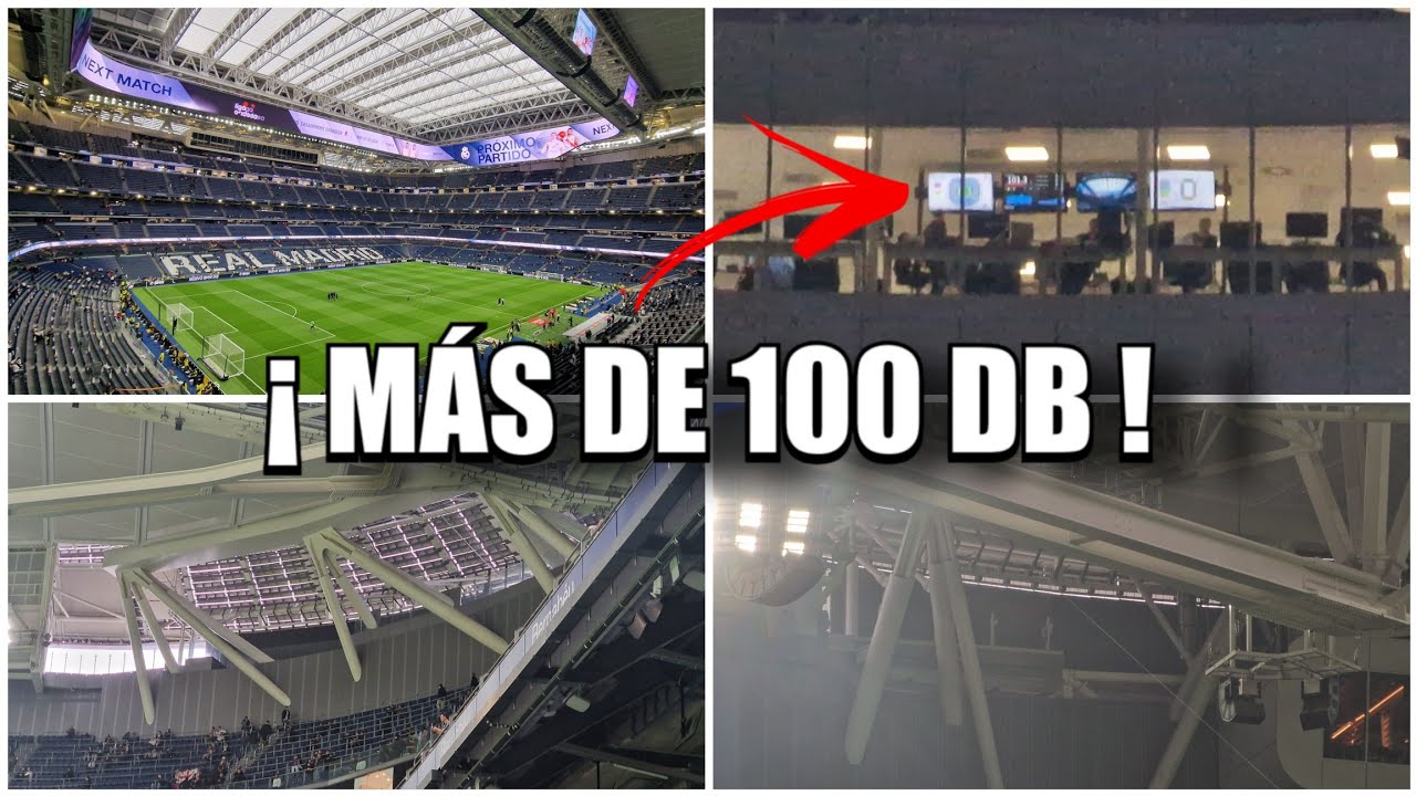 PRUEBAS REALES de DECIBELIOS en D&Iacute;A de PARTIDO 🔈💥 Obras Santiago Bernab&eacute;u 