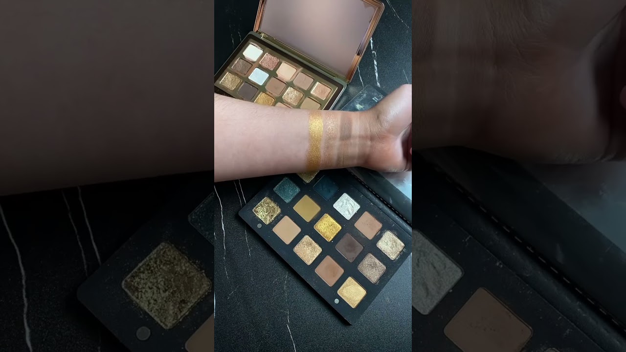 Natasha Denona Gold vs Golden palette swatches