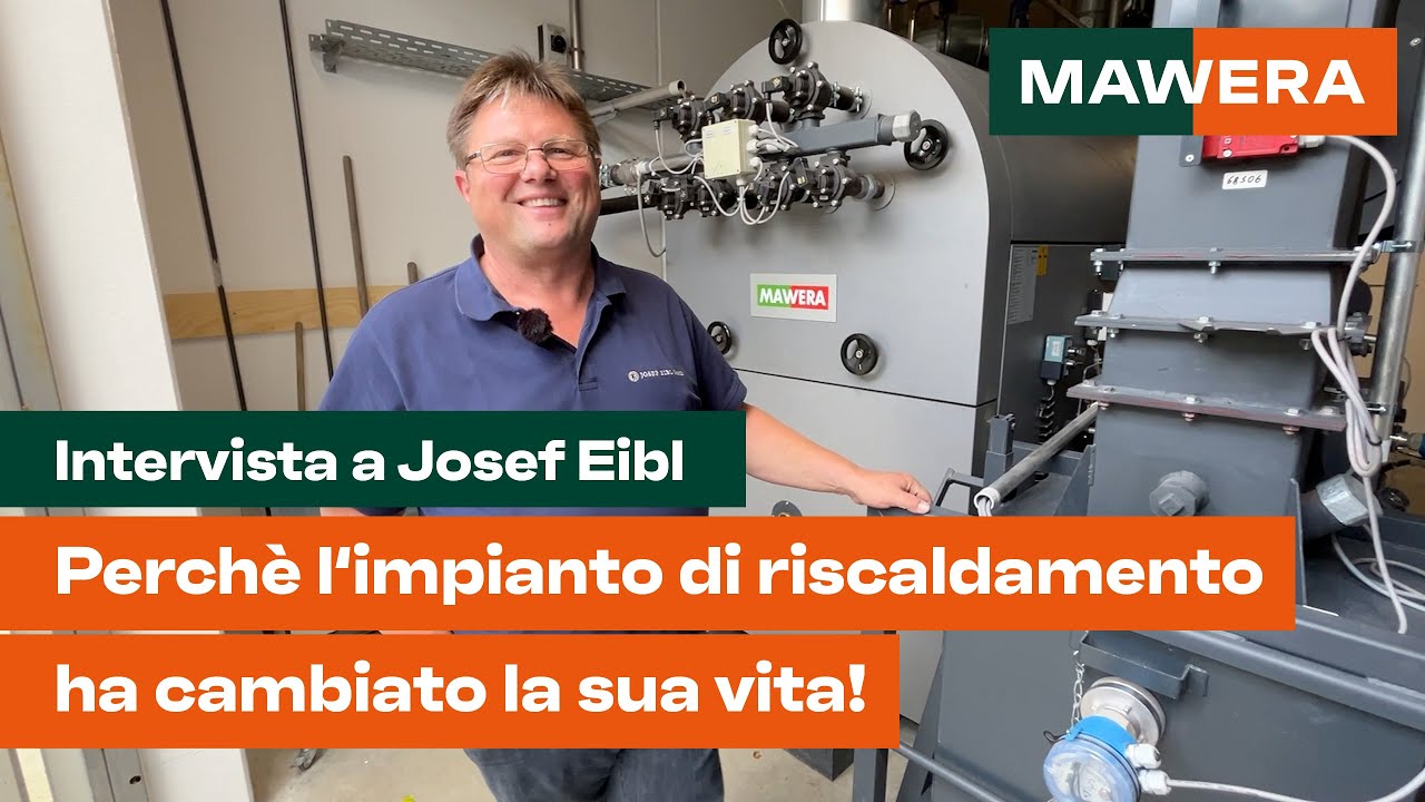 Josef Eibl presenta il suo sistema di combustione MAWERA nella sua azienda