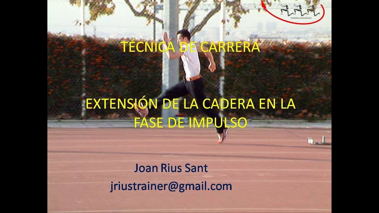 Técnica de carrera. Ejercicios  de extensión de  cadera