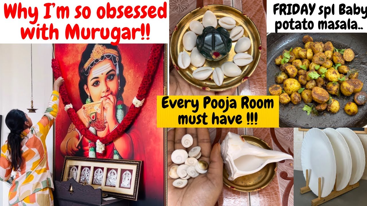 Friday vlog : Why I’m so obsessed with Murugar✨🙏🏻Pooja room must have things for a Happy home🌼🏡