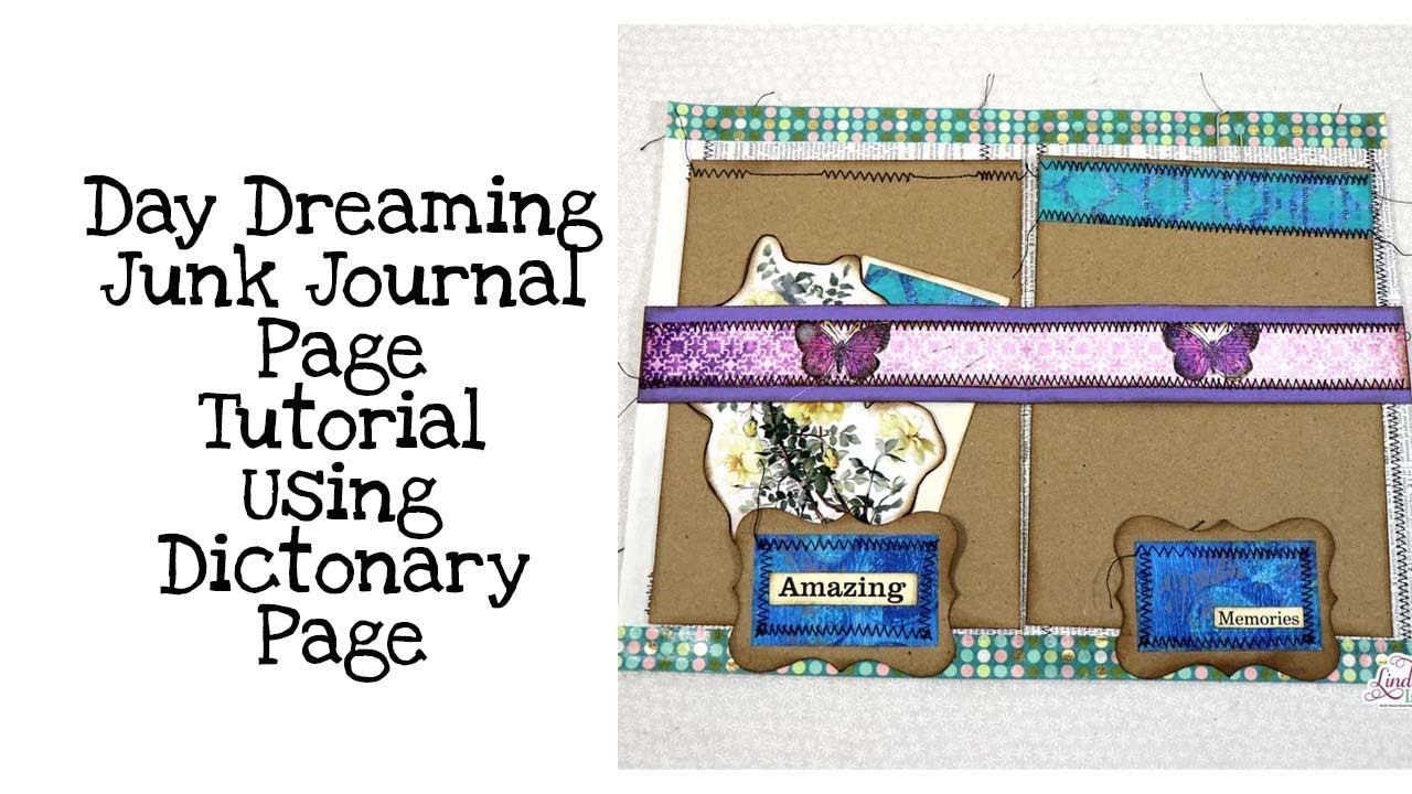 Day Dreaming Junk Journal Page Tutorial Dictionary Page