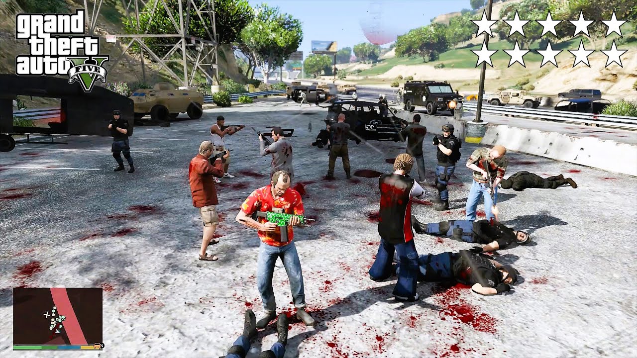GTA 5 - Trevor And Friends TEN STAR ESCAPE FROM FROM THE HYDRO PLANT