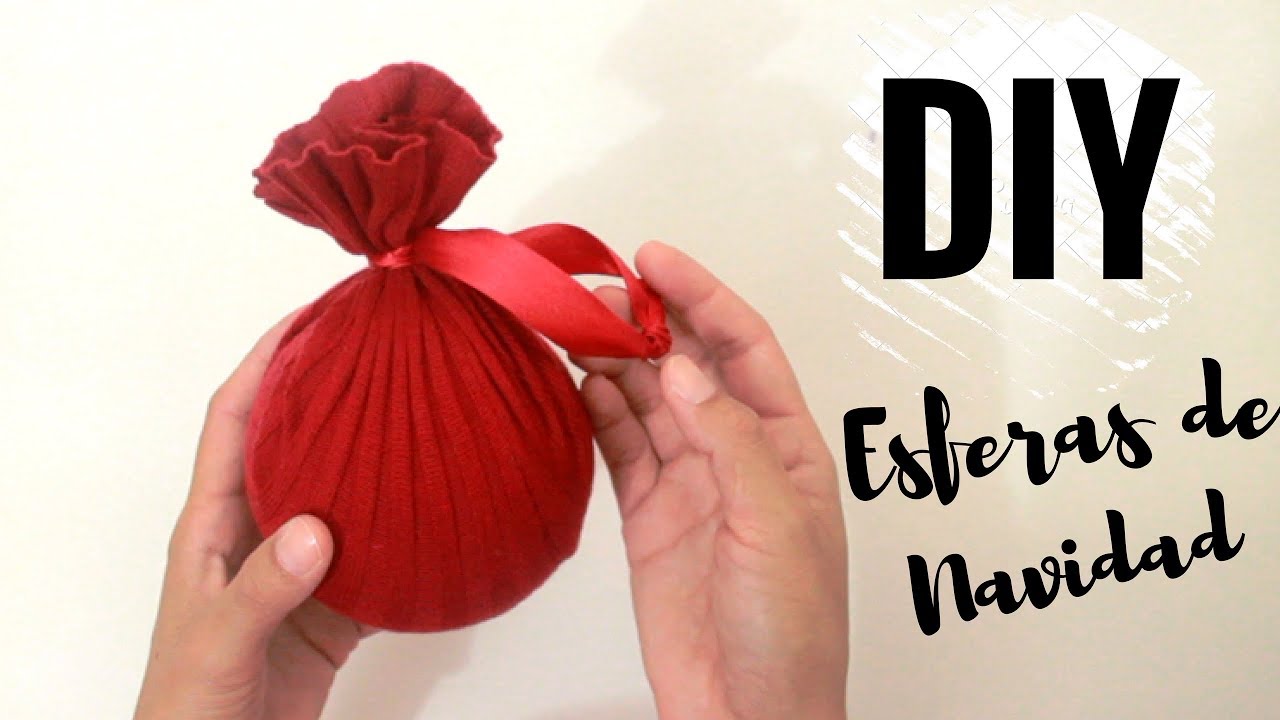 Como hacer esferas navide&ntilde;as DIY con materiales reciclados