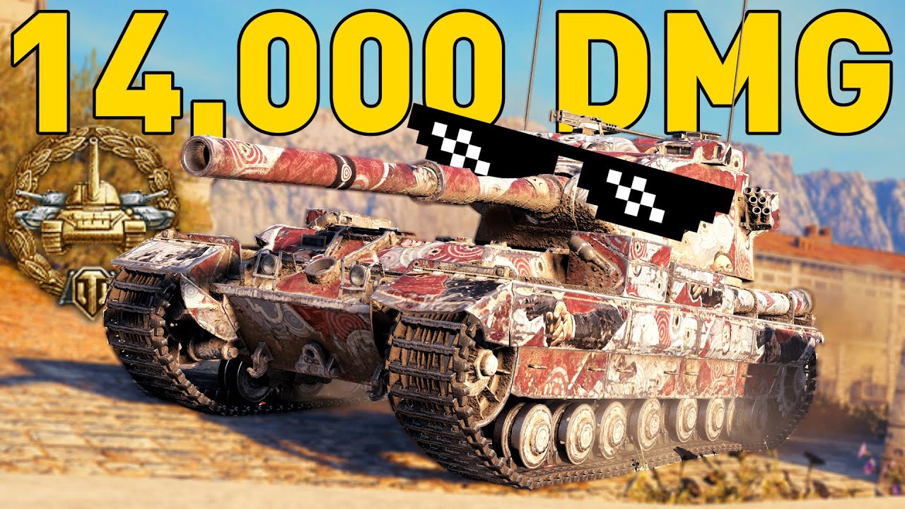 БЕЗУМНЫЕ 14 000 урона FV215b 183 в World of Tanks!