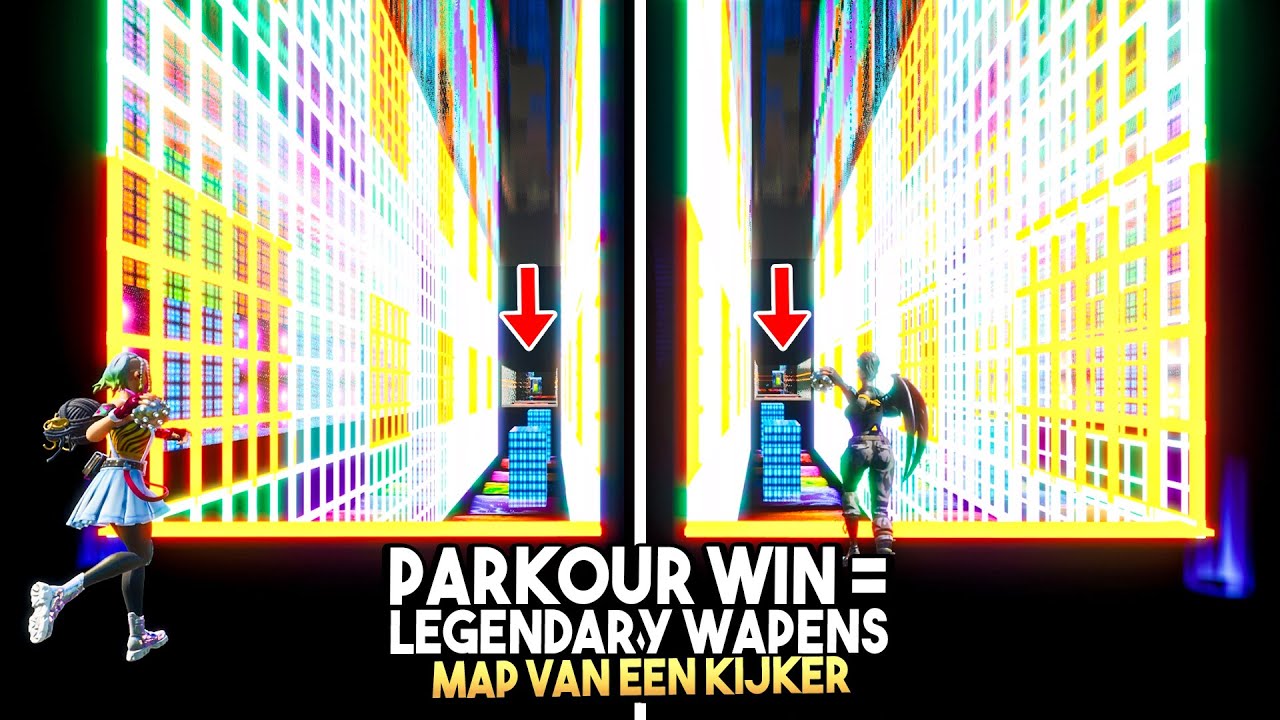PARKOUR WIN = LEGENDARY WAPENS!! - Fortnite Map van een kijker #138