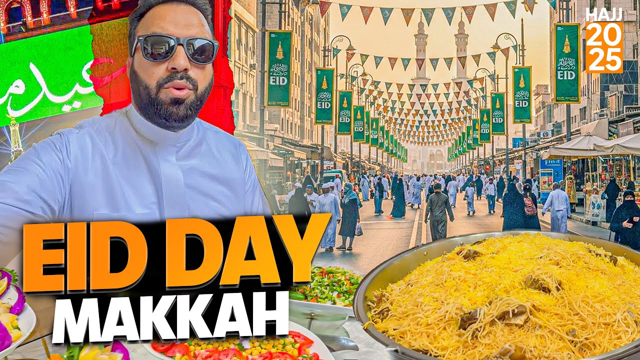 Eid Day in Makkah 2025 with Hujjaj Karam 🕋 | A Walk from Haram to Ibrahim Khalil Road