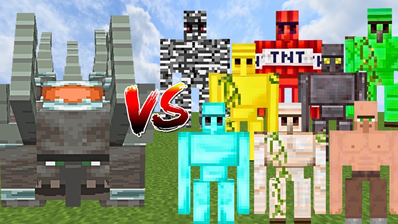MUTANT RAVAGER vs ALL GOLEMS | Minecraft Mob Battle