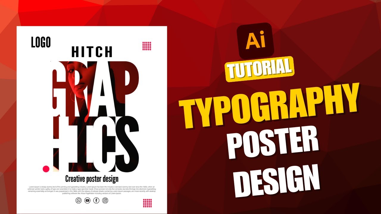 Modern Typography Poster Design in Adobe Illustrator | Step-by-Step Tutorial