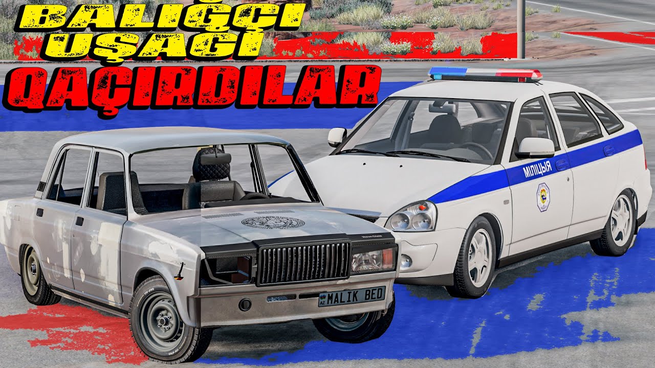 Balığçı Uşağı Maşın Qarışığ Qaçırdılar Aftoş Baba 07 | Maşın Oyunları | BeamNG.Driver #malikbedelov