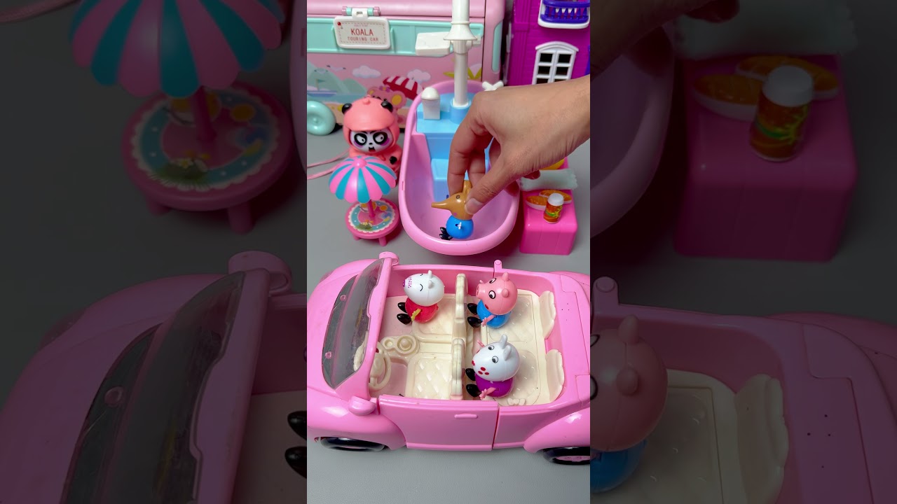 Satisfying with Unboxing & Review Car Picks Up Peppa Pig to Go Home #asmr #unboxing #peppapig #toys