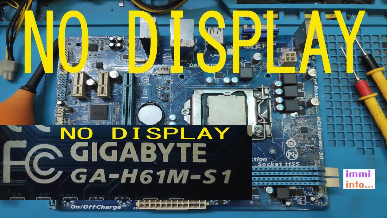 GIGABYTE GA H61M S1 NO DISPLAY PROBLEM SOLVED