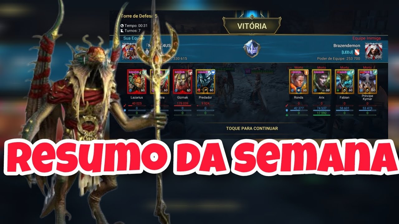 Resumo da Semana - Vitórias no Cerco e muito mais - RAID SHADOW LEGENDS 