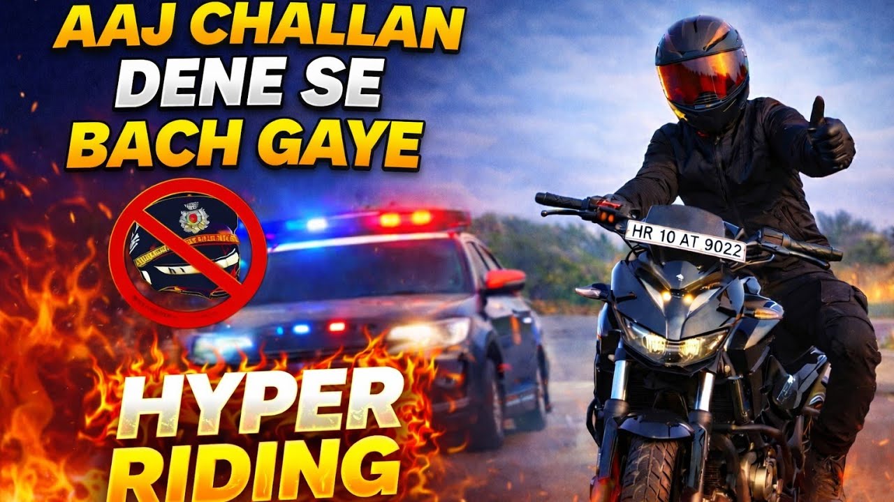 “Aaj toh challan aate-aate reh gaya 😅🔥 | Hyper Riding”