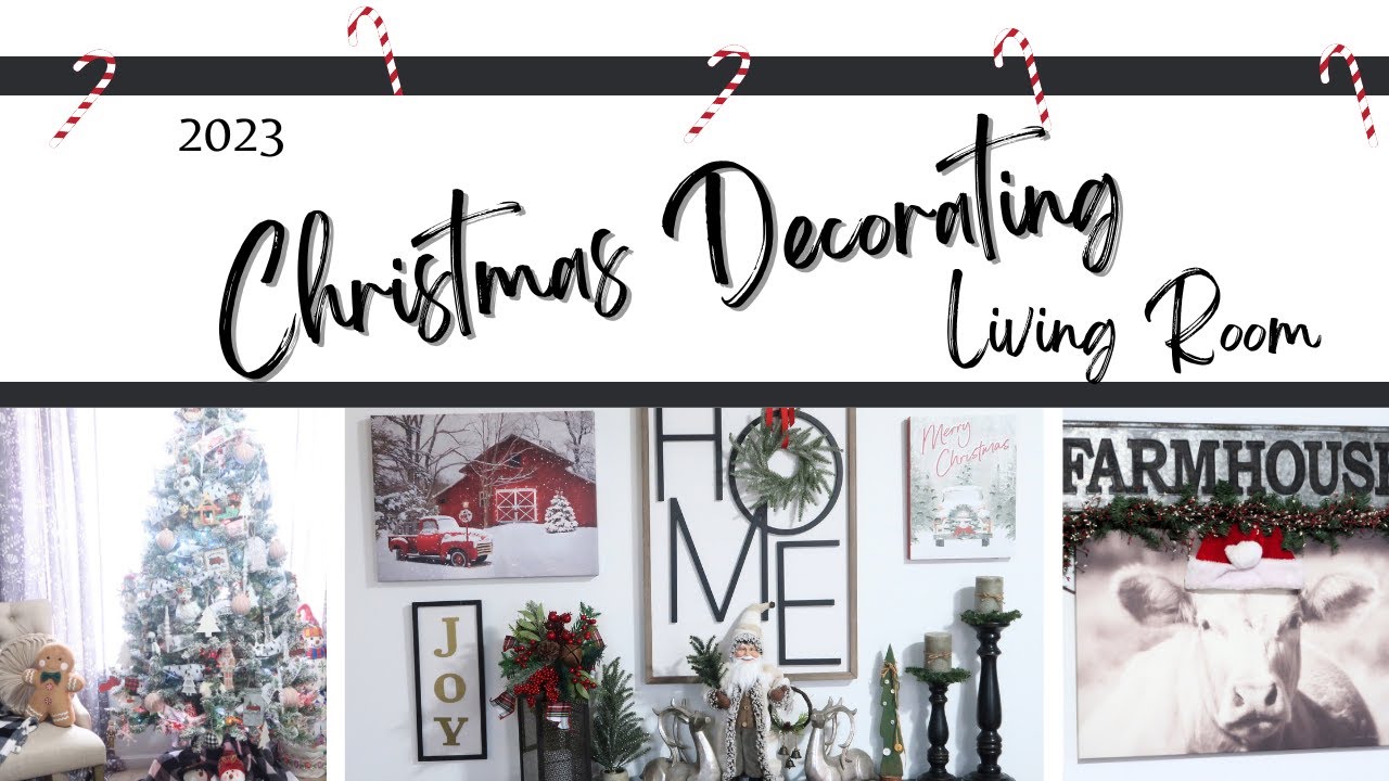 Christmas Decorating! The Living Room 2023 | Farmhouse Style // ClutteredCorkBoard