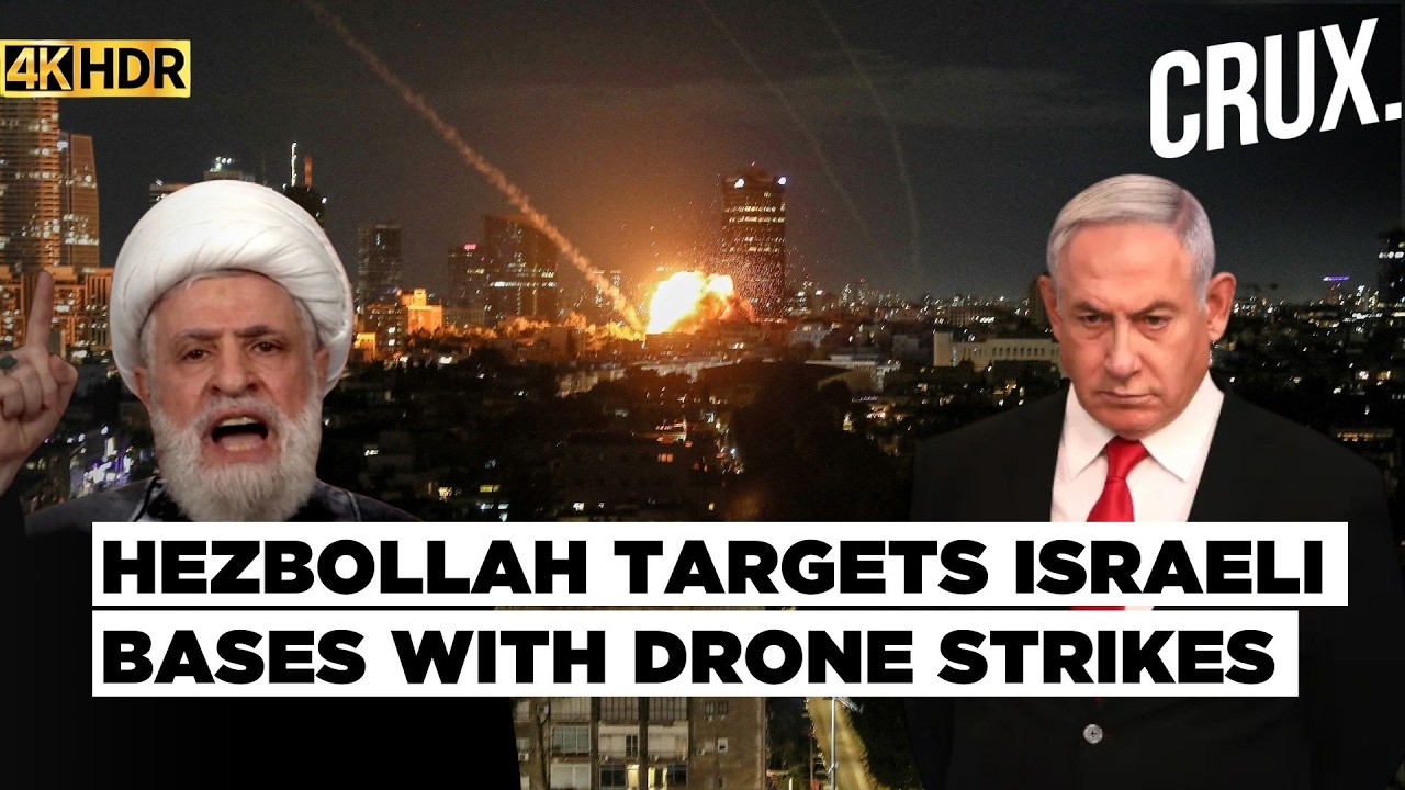 Sirens Heard in Israel as Hezbollah Targets Bases in Drone Strikes, IDF Sends Troops to Lebanon | 4K