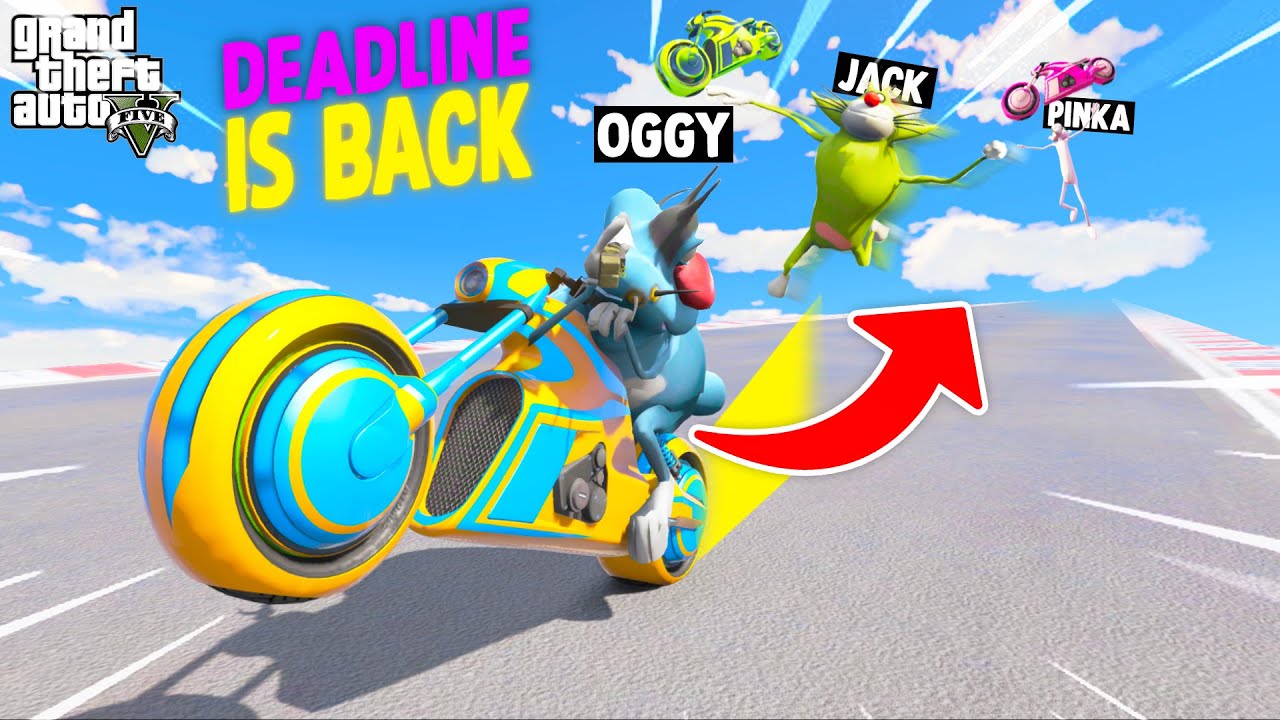 DEADLINE IS BACK - OGGY CHALLENGE JACK AND Pink Panther In DEADLINE Racing Challenge😱! GTA5