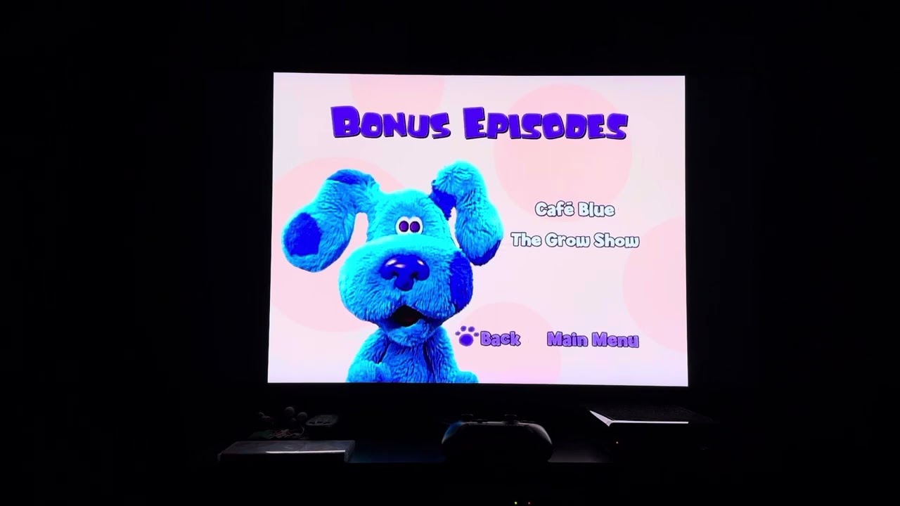 Blues room snacktime Playdate 2004 DVD menu walk-through￼