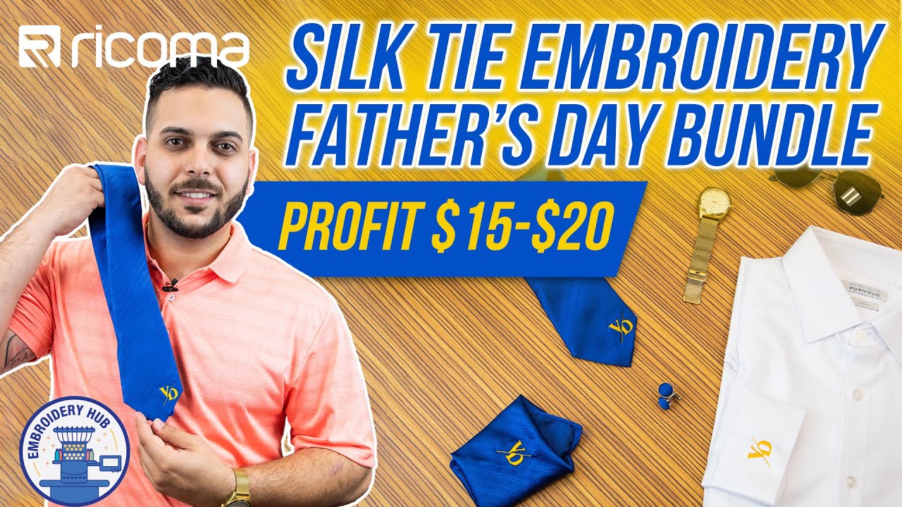 Silk Tie Embroidery | Father's Day Bundle | Price to Profit (EMB Hub Ep117)