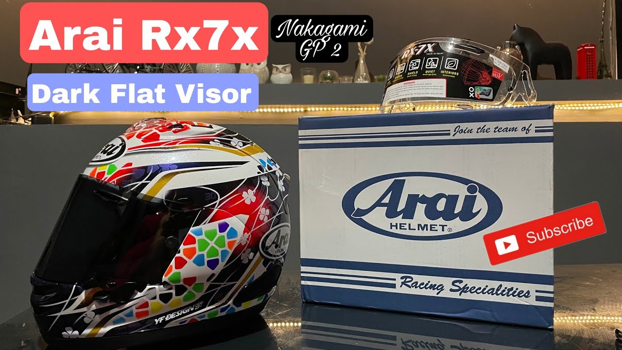 Arai RX7X Nakagami GP 2 langsung ganti Dark Flat Visor
