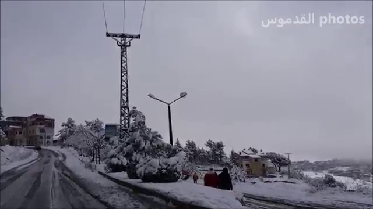 ثلوج القدموس سورية 1.1.2016 .. أغنية بلدي زكي ناصيف
