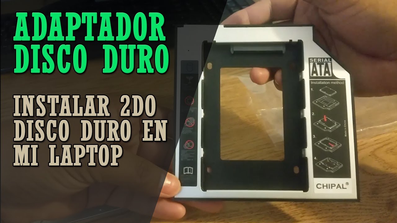 Como Instalar Caddy adaptador SATA  segundo disco duro laptop - aprovecha el espacio de tu unidad CD