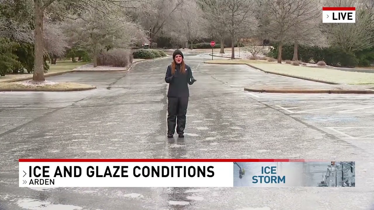 Ice Storm Conditions in Arden, North Carolina | 1/25/2026 8am