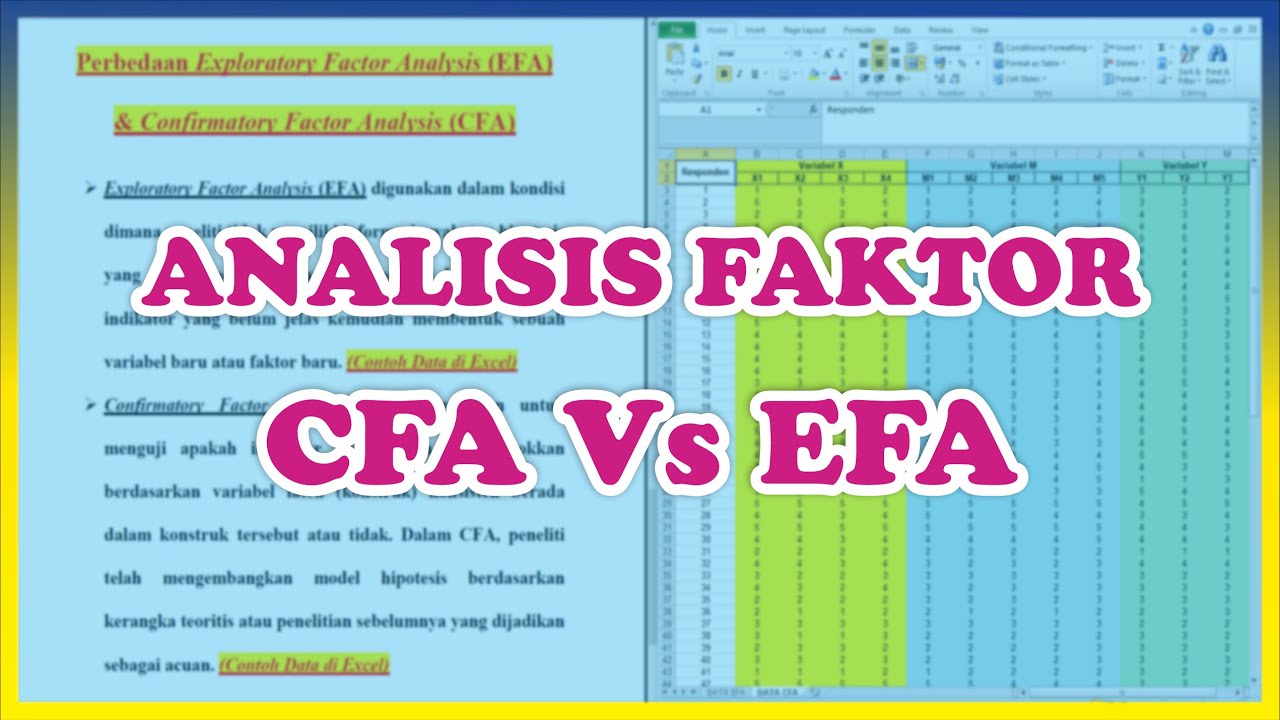 ANALISIS FAKTOR (Factor Analysis) ➡️ Perbedaan CFA dan EFA‼️