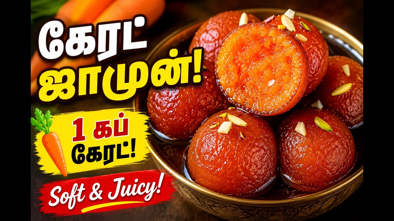 கேரட் இருந்தா இதை செய்து பாருங்க உடனே காலியாகும் 😎😋👌|Carrot Jamun recipe in tamil|Easy Sweet Recipe 