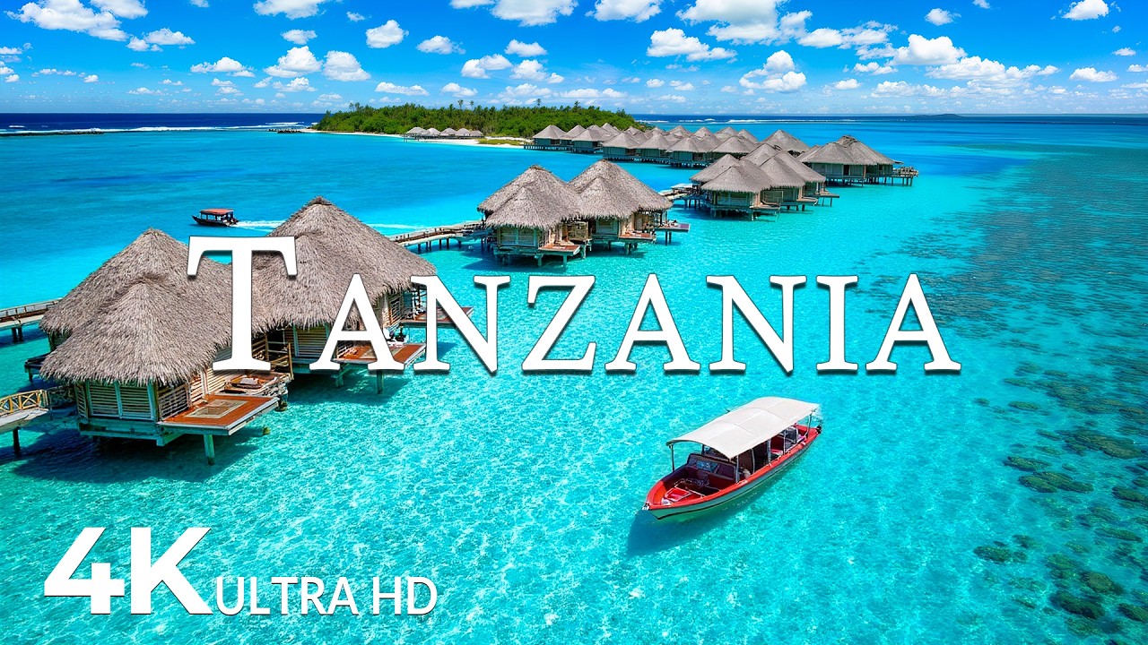 FLYING OVER TANZANIA (4K UHD) &ndash; Soothing Music Along With Beautiful Nature Video - 4K Video ULTRA HD