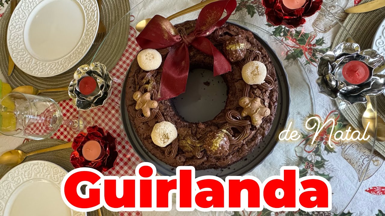 Receita da melhor Guirlanda Brownie de Natal