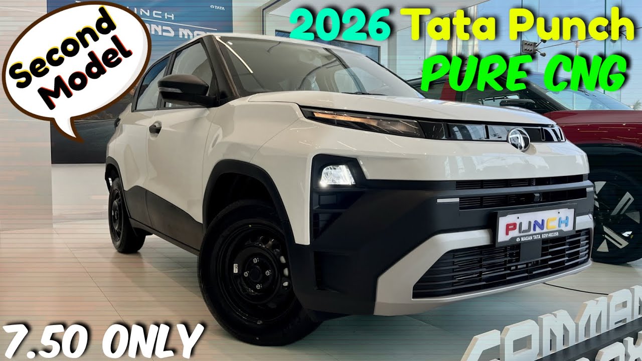 New Tata punch pure cng 2026. New model punch cng. Second base model Tata punch. 
