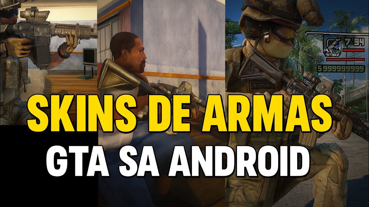 Pack de armas militares garimpadas GTA SA Android 
