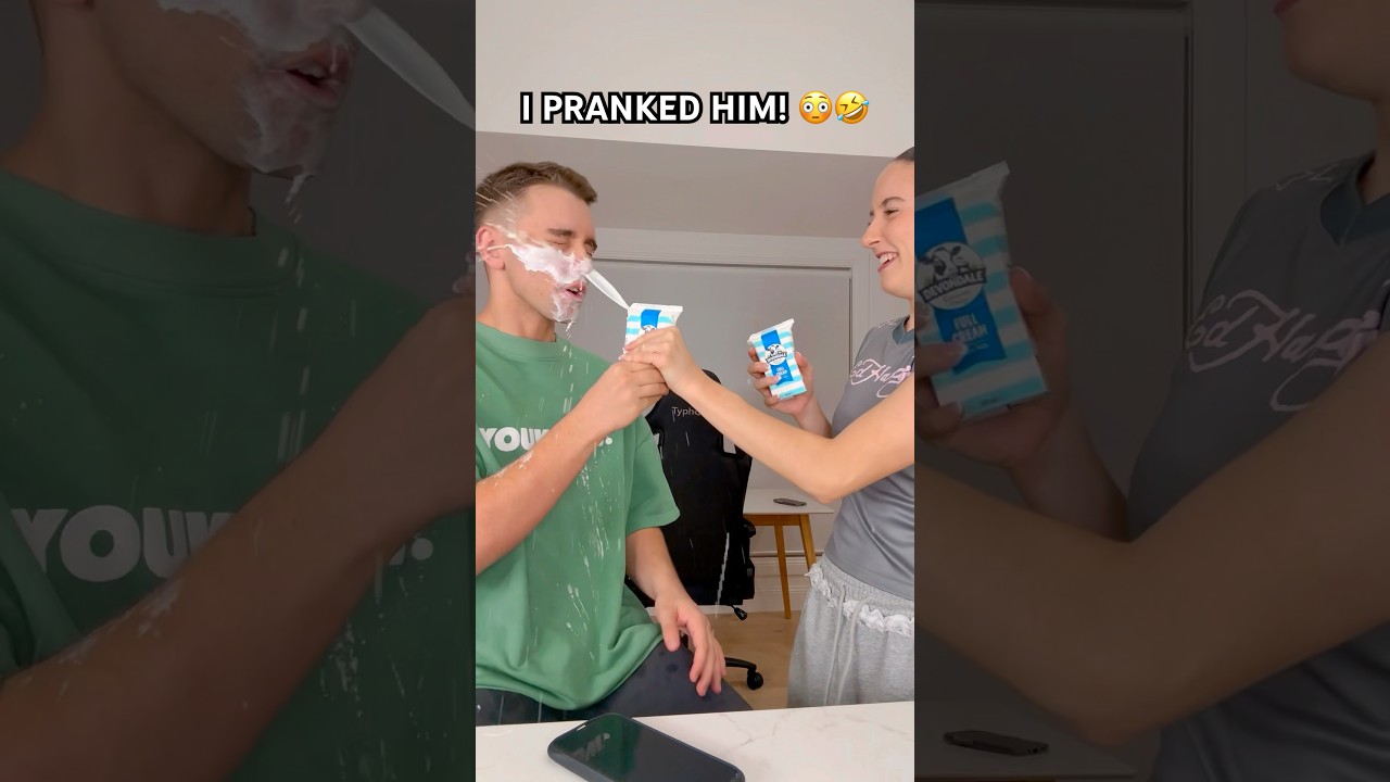 HOW TO PRANK YOUR BOYFRIEND 🤣👆 #prank #messy