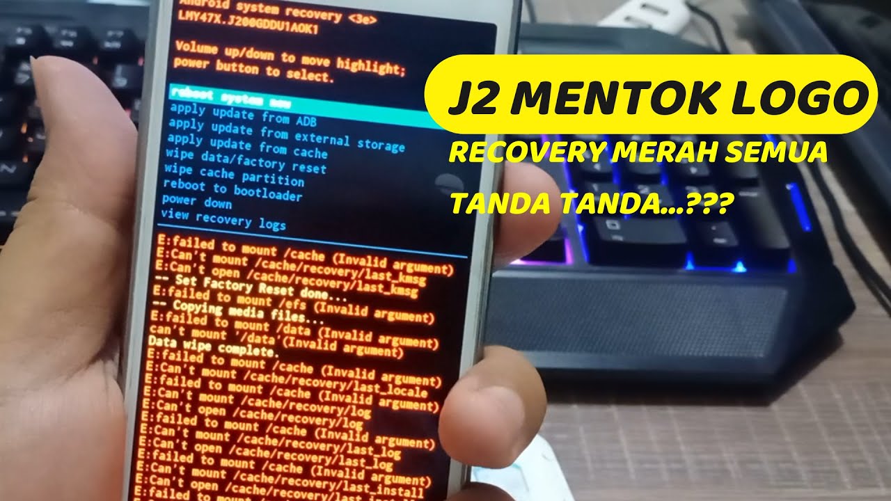 Samsung j2 stuck logo, red recovery mode | Samsung j2 mentok logo, mode recovery merah
