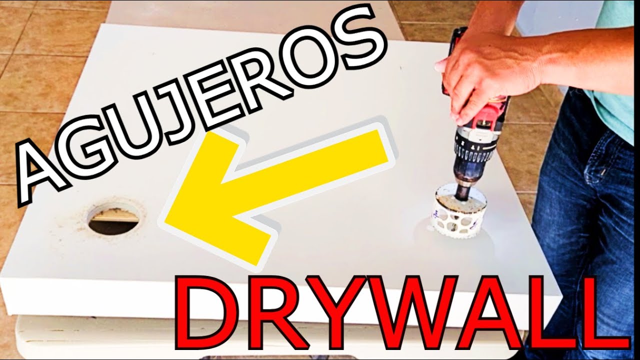 Cómo hacer los agujeros para las spotlights en facia flotante de panel de yeso. PASO a PASO