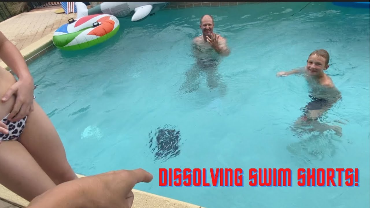 DISSOLVING SWIM TRUNKS! I PRANKED MY HUSBAND! #funny #dissolvingswimshorts #prank