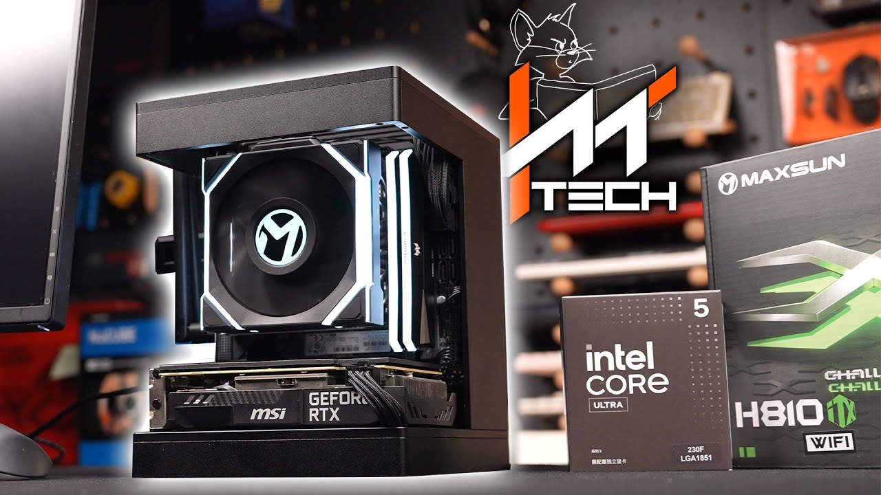 Alu CNC Open itx PC case！MAXSUN H810i &Intel Ultra5 230F PC Build！
