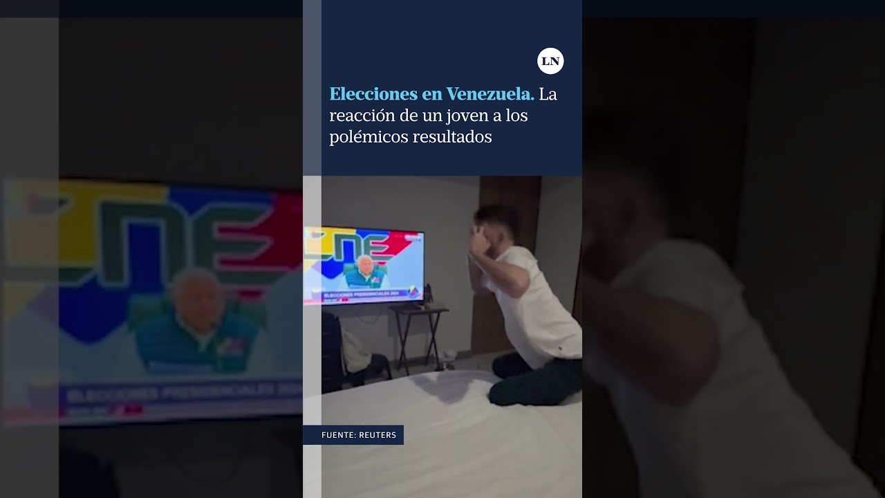 Elecciones en Venezuela: la reacci&oacute;n de un joven al enterarse de los pol&eacute;micos resultados