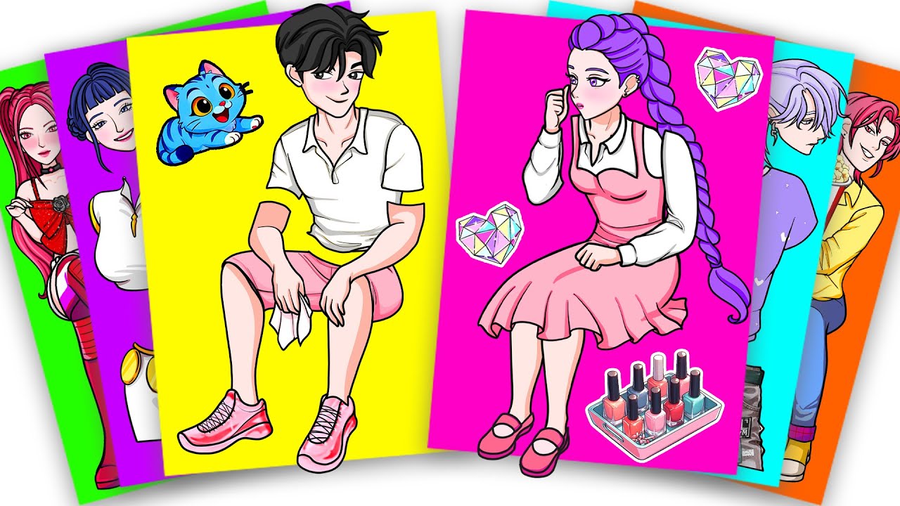 JINU MAKE HUNTRIX RUMI CRY - KPOP DEMON HUNTERS | Sticker Book DIY