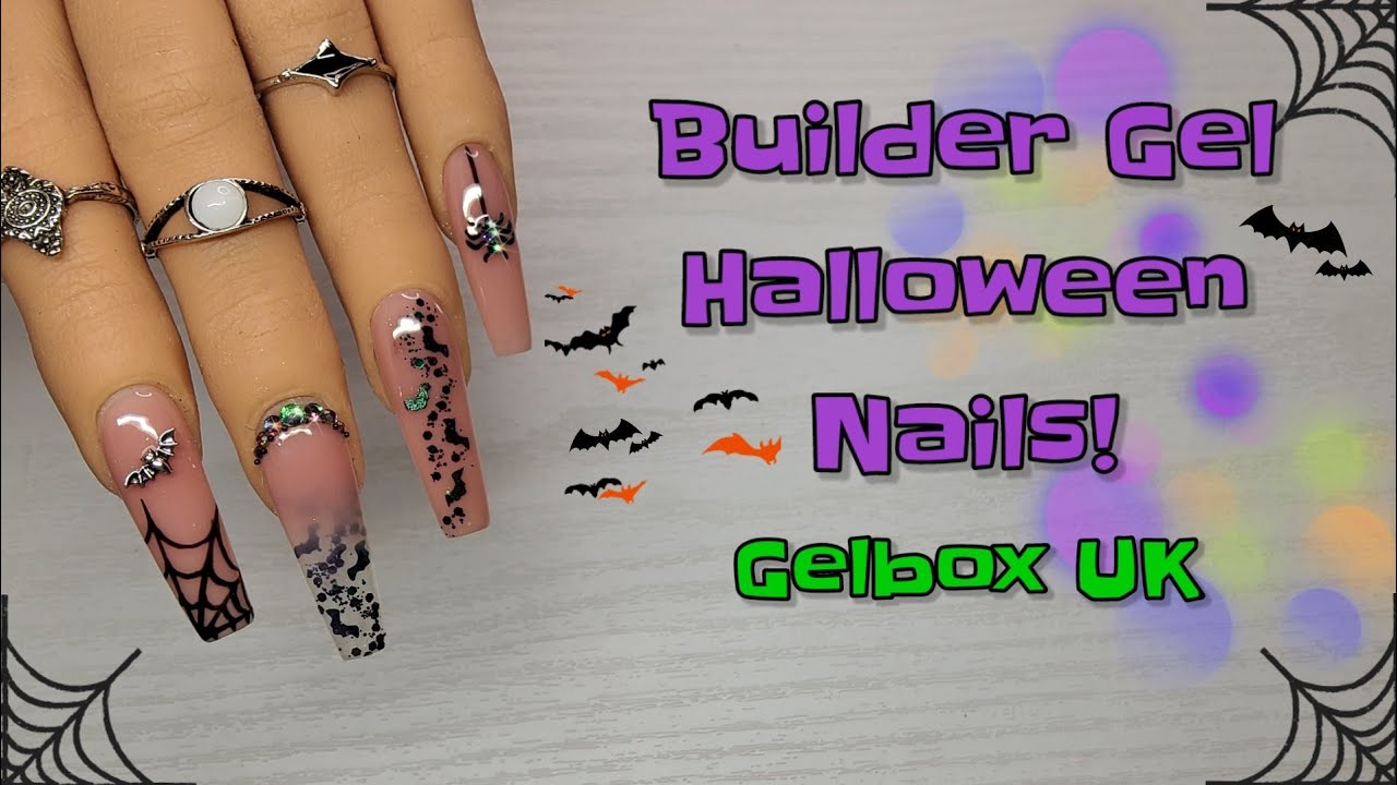 BUILDER GEL HALLOWEEN NAILS! | BUILDER IN A BOTTLE | GELBOX UK