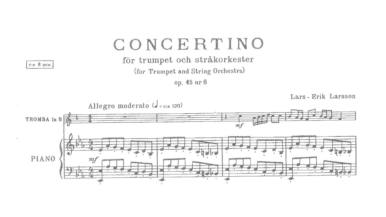 Lars Erik Larsson - Trumpet Concertino Op.45 No.6